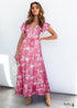 V-Neck Floral Print Boho Maxi Dress Taylor